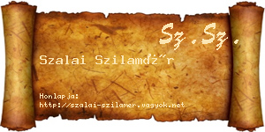 Szalai Szilamér névjegykártya